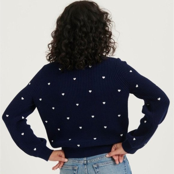 Lucky Brand Embroidered Heart Sweater. - Picture 4 of 6